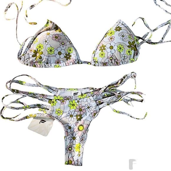 Fabletics NOA Strappy 2 Piece Bikini Floral NWT Size Small - Picture 8 of 8